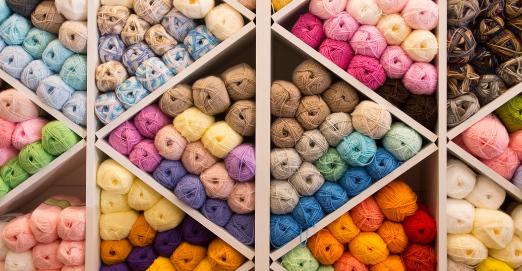 Knitting yarn background
